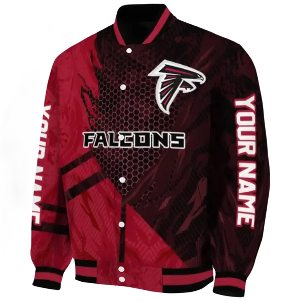 customized atlanta falcons hexagon mesh red black varsity jacket best selling.webp