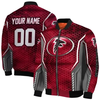 customized atlanta falcons power plate red bomber jacket fashion forward