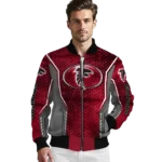 customized atlanta falcons power plate red bomber jacket best selling