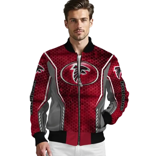 customized atlanta falcons power plate red bomber jacket high quality