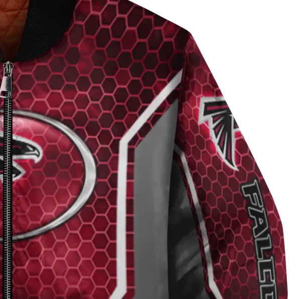 customized atlanta falcons power plate red bomber jacket premium grade