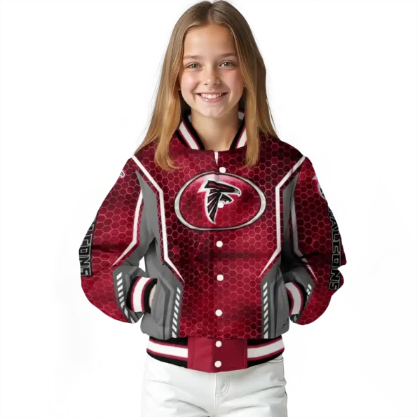 customized atlanta falcons power plate red varsity jacket top rated.webp