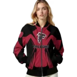 customized atlanta falcons spider mark red black crocs bomber jacket best selling