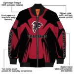 customized atlanta falcons spider mark red black crocs bomber jacket best selling