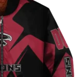 customized atlanta falcons spider mark red black crocs bomber jacket best selling