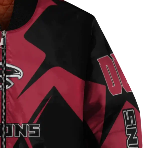customized atlanta falcons spider mark red black crocs bomber jacket premium grade