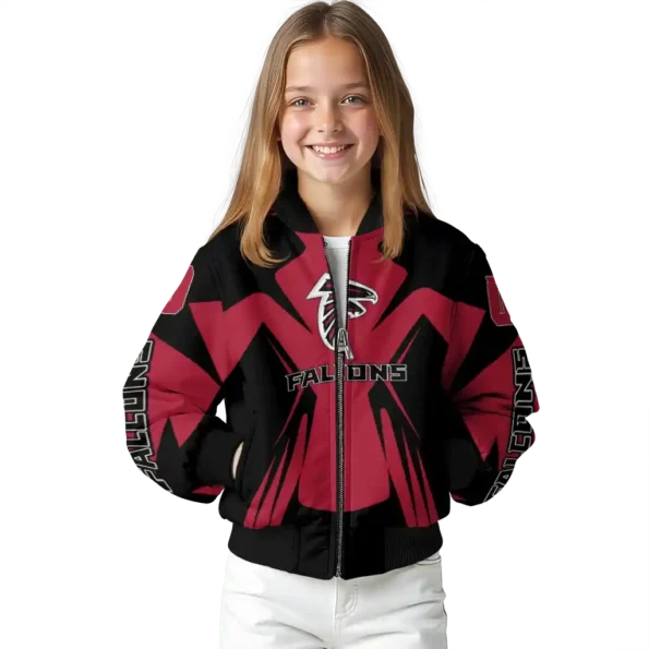 customized atlanta falcons spider mark red black crocs bomber jacket top rated