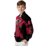 customized atlanta falcons spider mark red black crocs bomber jacket best selling
