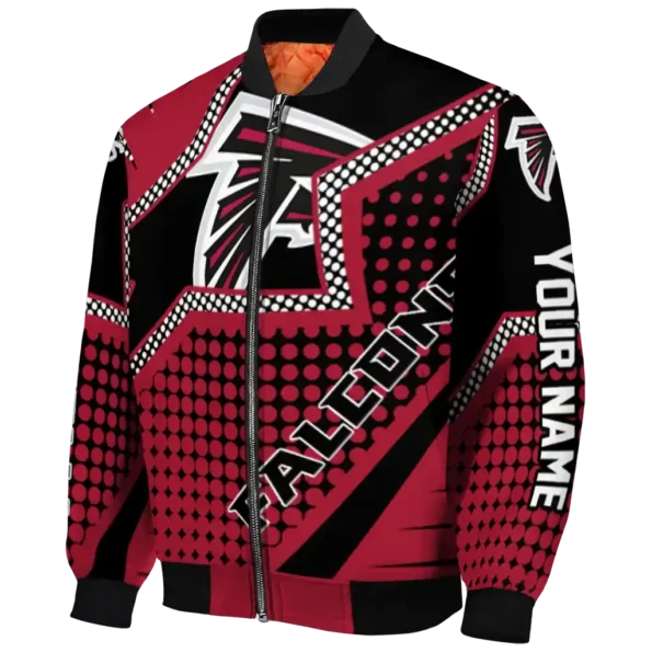 customized atlanta falcons star burst red bomber jacket best selling