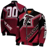 customized atlanta falcons star burst red bomber jacket best selling