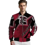 customized atlanta falcons star burst red bomber jacket best selling