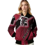 customized atlanta falcons star burst red bomber jacket best selling