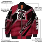 customized atlanta falcons star burst red bomber jacket best selling
