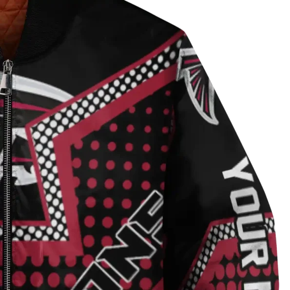 customized atlanta falcons star burst red bomber jacket premium grade