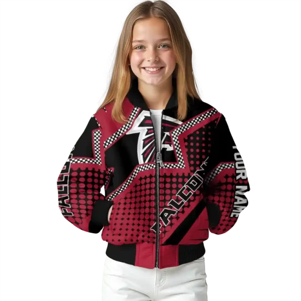 customized atlanta falcons star burst red bomber jacket top rated