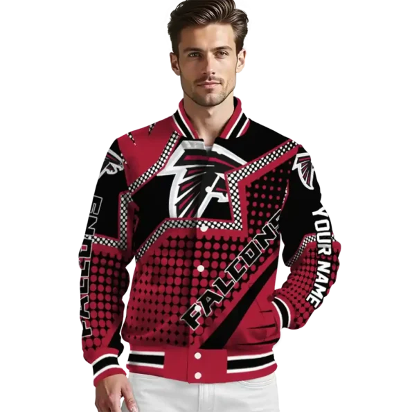 customized atlanta falcons star burst red varsity jacket high quality.webp