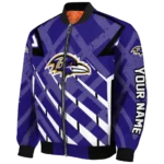 customized baltimore ravens chevron angles purple bomber jacket best selling