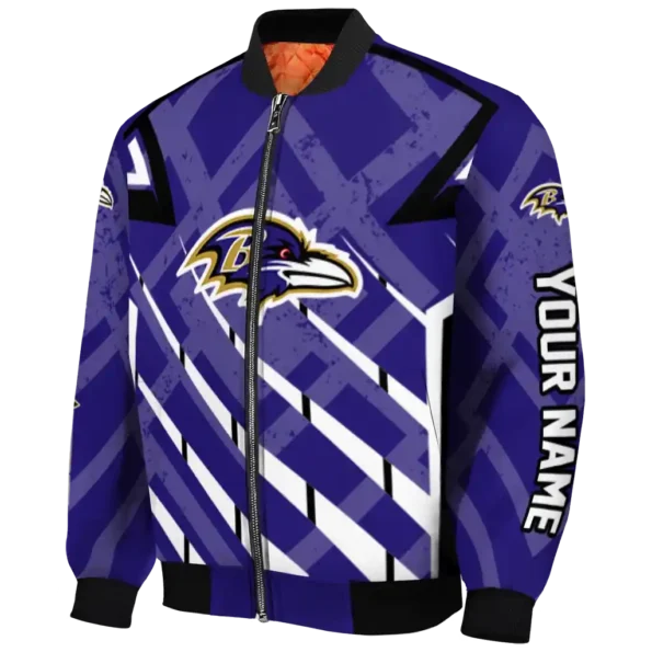 customized baltimore ravens chevron angles purple bomber jacket best selling