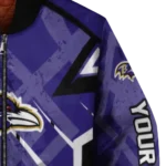 customized baltimore ravens chevron angles purple bomber jacket best selling