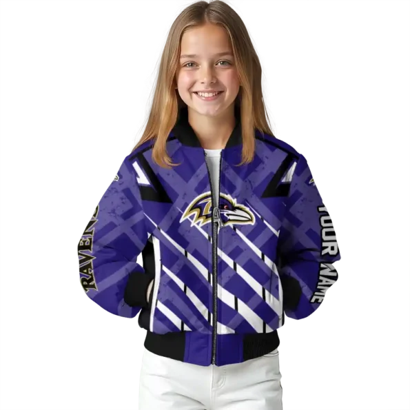 customized baltimore ravens chevron angles purple bomber jacket top rated