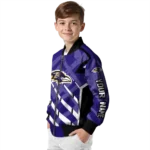 customized baltimore ravens chevron angles purple bomber jacket best selling