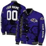 customized baltimore ravens hexagon cluster purple black varsity jacket best selling.webp