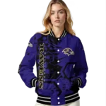 customized baltimore ravens hexagon cluster purple black varsity jacket best selling.webp