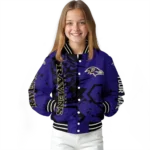 customized baltimore ravens hexagon cluster purple black varsity jacket best selling.webp