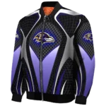 customized baltimore ravens mesh chest black crocs black bomber jacket best selling