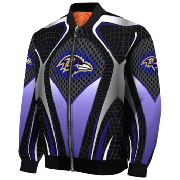 customized baltimore ravens mesh chest black crocs black bomber jacket best selling