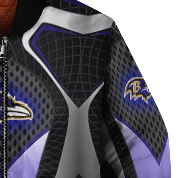 customized baltimore ravens mesh chest black crocs black bomber jacket premium grade