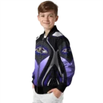 customized baltimore ravens mesh chest black crocs black bomber jacket best selling
