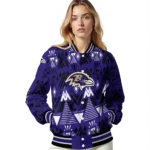 customized baltimore ravens pyramid shapes purple varsity jacket best selling.webp