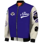 customized baltimore ravens razorback outline purple nude bomber jacket best selling