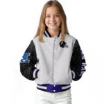 customized baltimore ravens speckled arms purple gray varsity jacket best selling.webp