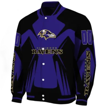 customized baltimore ravens spider mark purple black crocs varsity jacket best selling.webp