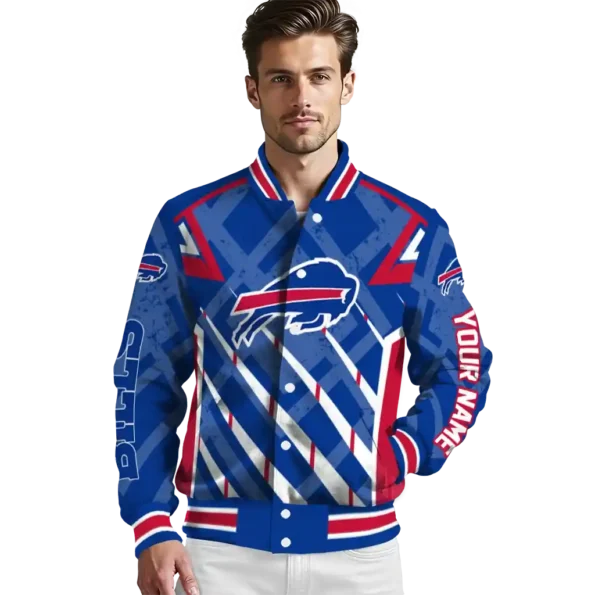 customized buffalo bills chevron angles blue varsity jacket high quality.webp