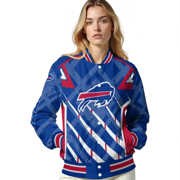customized buffalo bills chevron angles blue varsity jacket latest model.webp