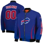 customized buffalo bills chevron arrow blue bomber jacket best selling