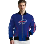 customized buffalo bills chevron arrow blue bomber jacket best selling