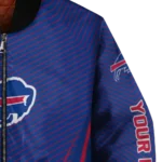 customized buffalo bills chevron arrow blue bomber jacket best selling