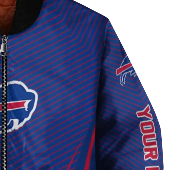 customized buffalo bills chevron arrow blue bomber jacket premium grade