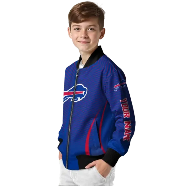 customized buffalo bills chevron arrow blue bomber jacket trendy