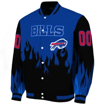 customized buffalo bills flame border blue black varsity jacket best selling.webp