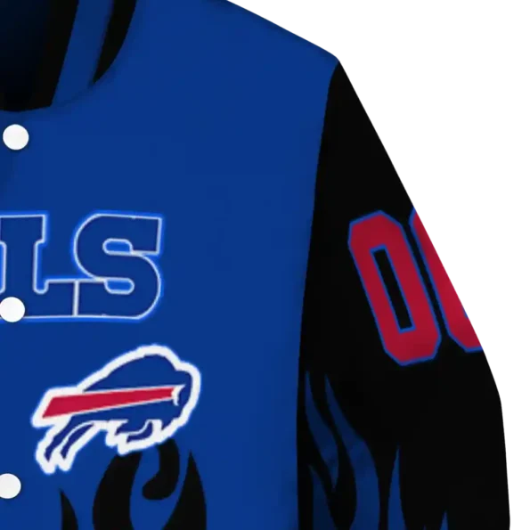 customized buffalo bills flame border blue black varsity jacket premium grade.webp
