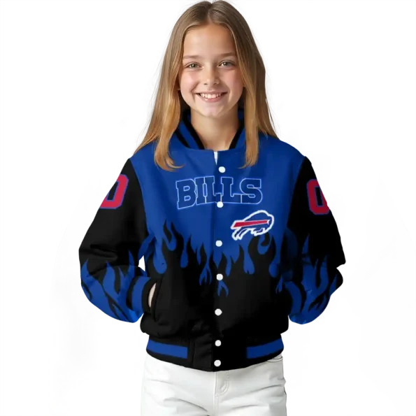 customized buffalo bills flame border blue black varsity jacket top rated.webp