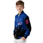 customized buffalo bills flame border blue black varsity jacket best selling.webp