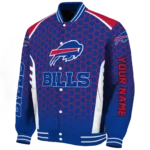 customized buffalo bills hexagon grid blue varsity jacket best selling.webp