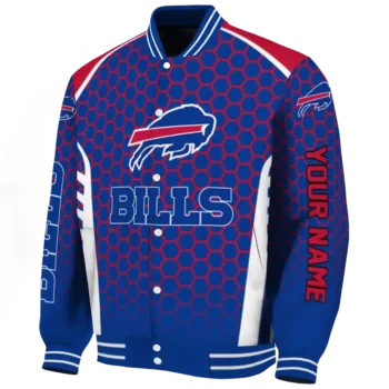 customized buffalo bills hexagon grid blue varsity jacket best selling.webp