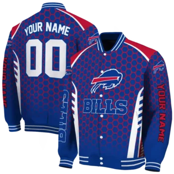 customized buffalo bills hexagon grid blue varsity jacket fashion forward.webp